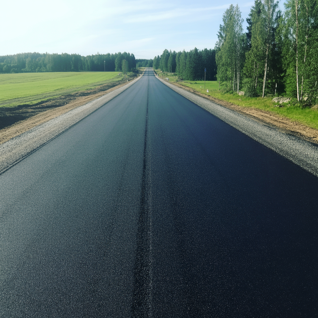 asfaltering countryside road