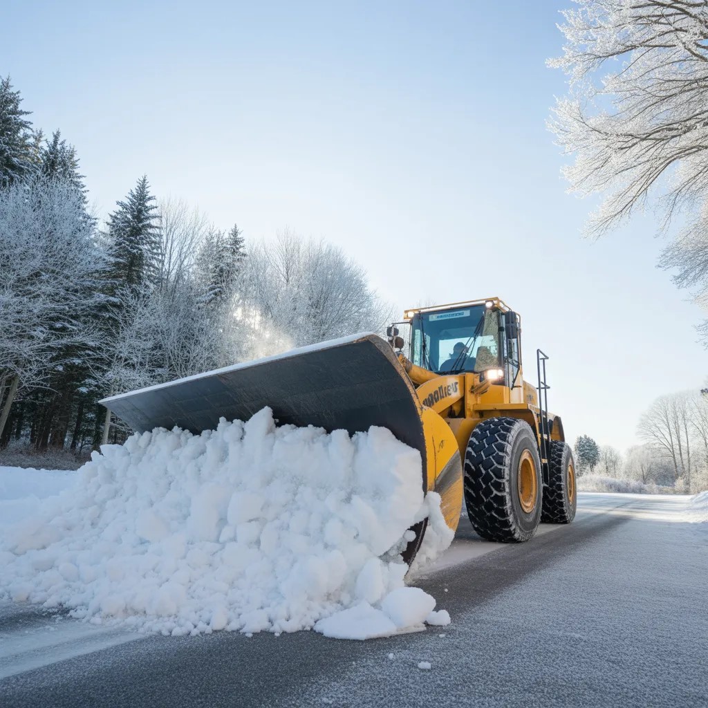 Snöröjning Plogning Vinterunderhåll Halkbekämpning