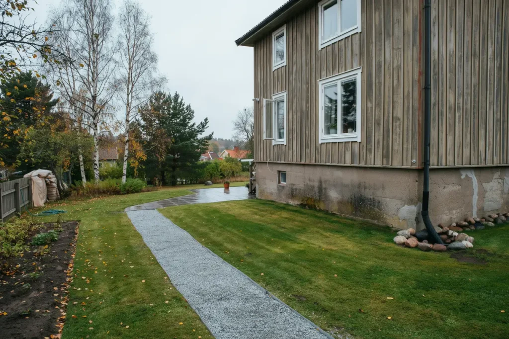 markavvattning p villatomten praktiska l sningar f r att leda bort vatten och skydda husgrunden
