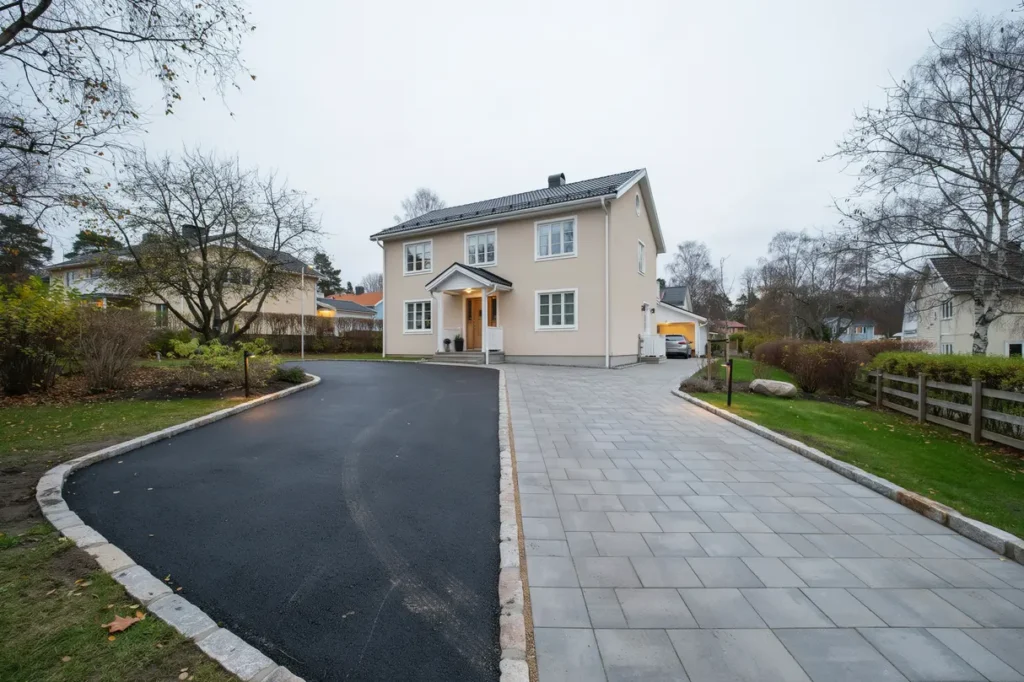 asfaltera uppfarten eller l gga marksten praktisk j mf relse f r vill gare